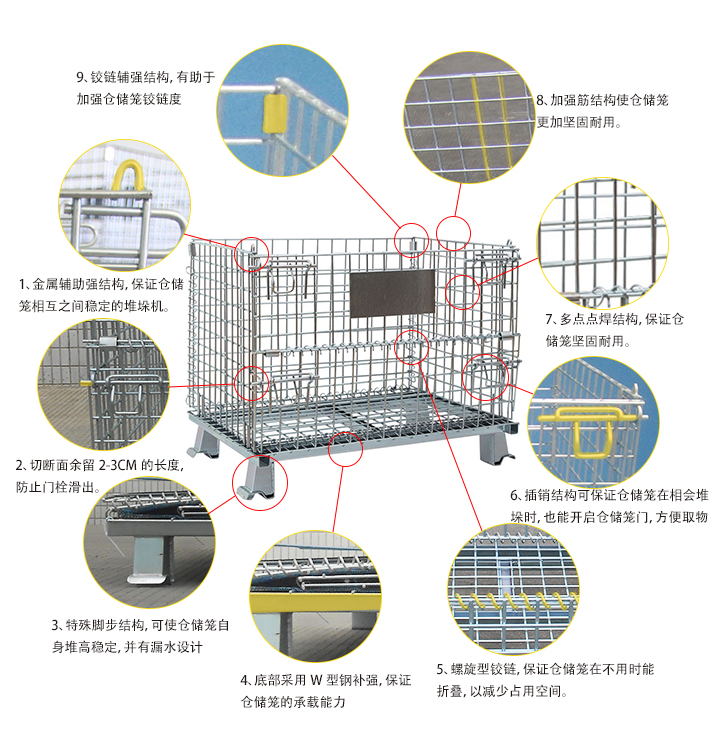 折疊倉儲籠的產(chǎn)品細節(jié)-折疊倉儲籠